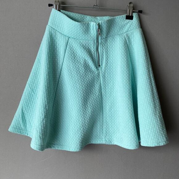 H&M sz XS blue‎ flare mini skirt - Picture 6 of 8